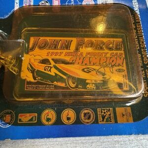 Vintage 1997 John Force NHRA Funny Car Champion Collectable Key Chain NASCAR